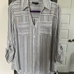 Striped button up
